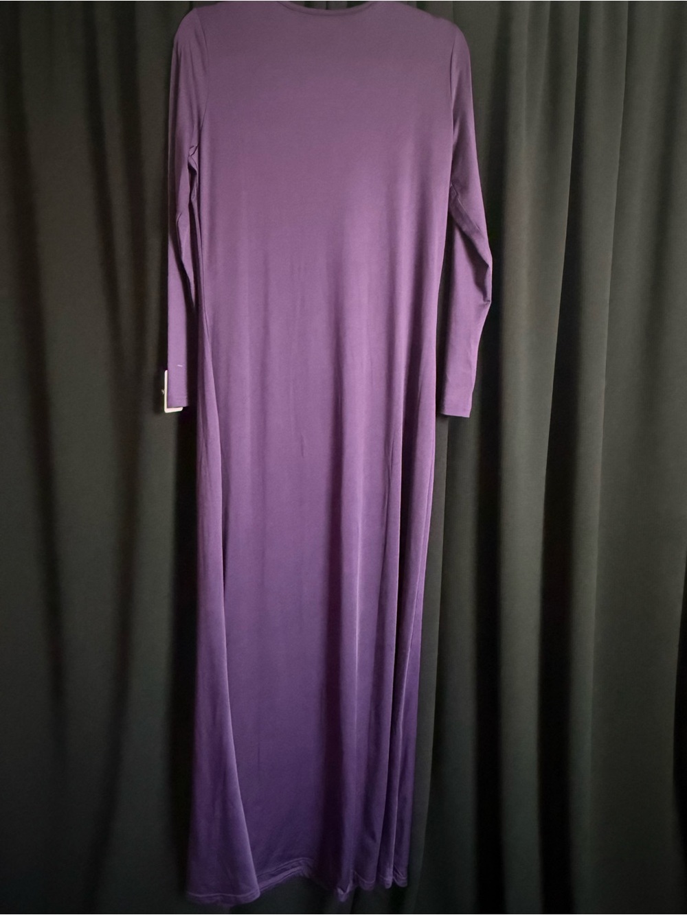 Long Sleeve Purple Maxi Dress with Faith Graphic - Picture 2 of 2